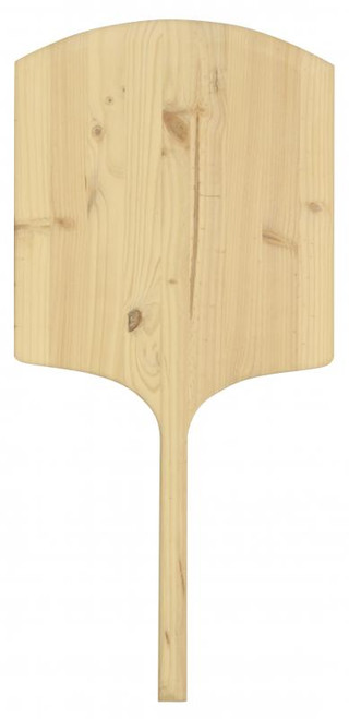 Omcan USA 80609 20" x 22" Blade Rectangular Pizza Peel with 42" L and Wooden Handle