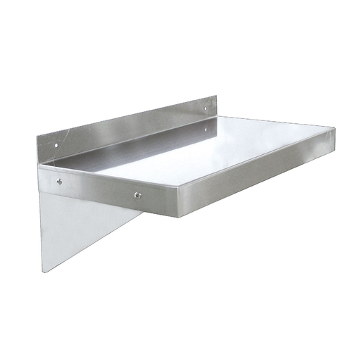 Omcan USA 24410 48"W x 16"D Stainless Steel Solid Wall Mounted Shelf