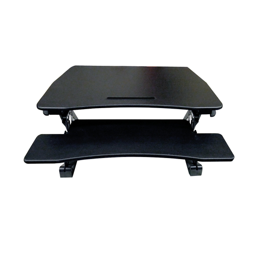 Omcan USA 44560 35.43" W x 7.5" D Black Adjustable Height Ergonomic Desk Platform