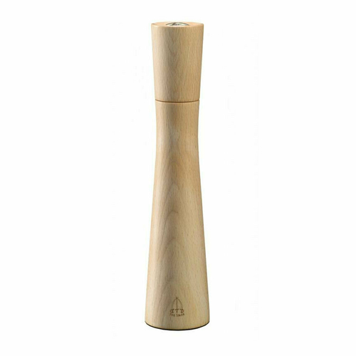 Omcan USA 43675 10.24" Tall Light Italian Beech Wood Acrylic Resin Base TRE SPADE Turandot Series Pepper Mill