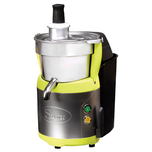 Omcan USA 39684 Stainless Steel and Aluminum Countertop Santos Centrifugal Fruit & Vegetable Juicer with Ezy-Clean - 120 Volts 1-Ph