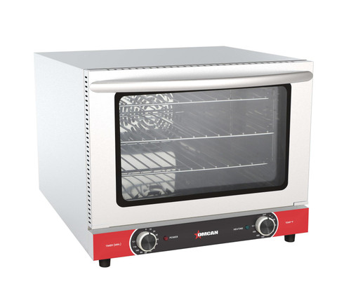 Omcan USA 43217 0.74 Cu. Ft. Stainless Steel Quarter Size Countertop Electric Convection Oven - 120 Volts 1-Ph