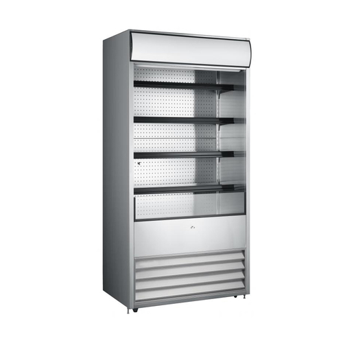 Omcan USA 43459 36"W Vertical Case Open Refrigerated Merchandiser - 120 Volts 1-Ph