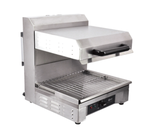 Omcan USA 39581 18"W Stainless Steel Single Electric Countertop Salamander and Broiler - 120 Volts 1-Ph