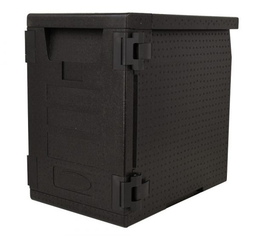 Omcan USA 80634 Black Polypropylene Front Load Food Carrier