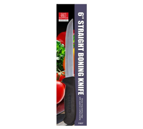 Omcan USA 21876 6" Black Straight Boning Knife