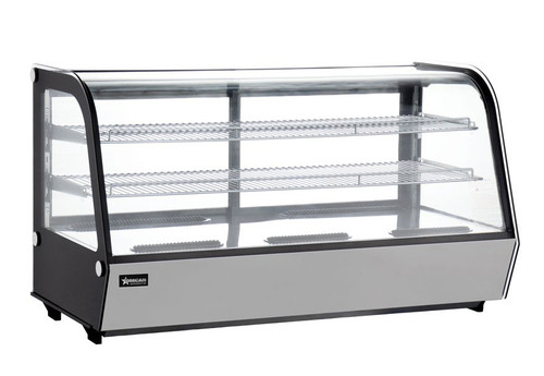 Omcan USA 44631 48" W Curved Glass 2 Shelves Refrigerated Display Case