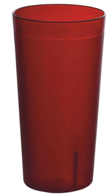 Omcan USA 80345 16 Oz. Red Plastic Pebbled Tumbler
