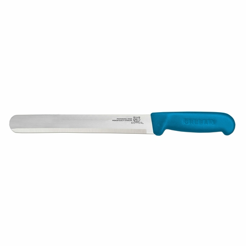 Omcan USA 12543 12" Blue Handle Straight Blade Slicing Knife