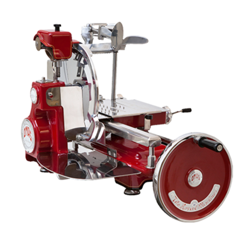 Omcan USA 44007 12" Cast Iron and Stainless Steel Manual Feed Heavy Duty Volano Flywheel Slicer