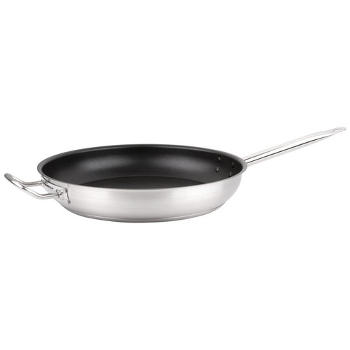 Omcan USA 85275 14" Dia. Stainless Steel Riveted Handle Frying Pan