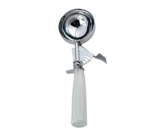 Omcan USA 34842 3.25 Oz. Ivory Plastic Handle Stainless Steel Ice Cream Scoop