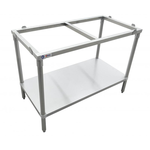 Omcan USA 40411 48"W x 24"D x 36"H Stainless Steel Frame Undershelf Polytop Table Frame
