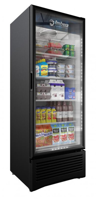 Omcan USA 41161 19.2 Cu. Ft. Black Reach In Elite Series Refrigerated Display - 115 Volts 1-Ph