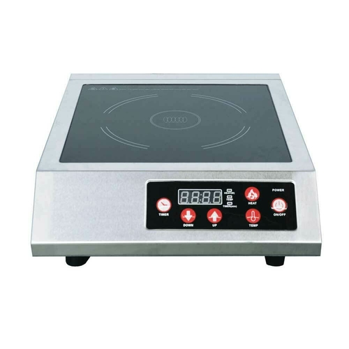 Omcan USA 44414 Single Burner Countertop Induction Cooktop - 240 Volts 3500 Watts