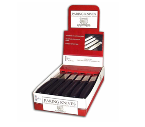 Omcan USA 24060 4" Black Handle Paring Knife