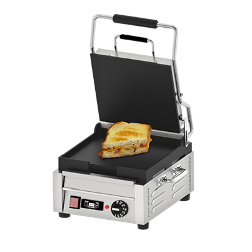 Omcan USA 42909 Stainless Steel Body Single Panini Grill - 120 Volts 1-Ph