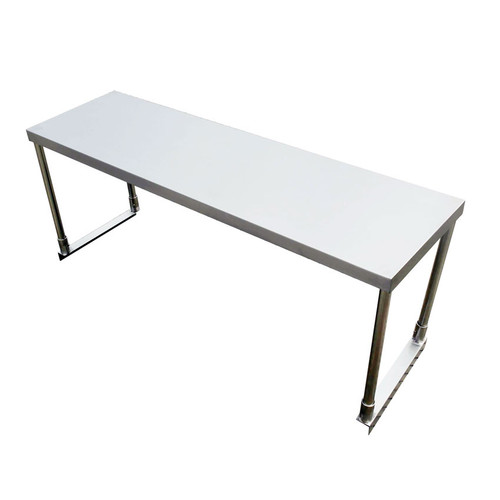 Omcan USA 44616 48" W x 18" H x 12" D Stainless Steel Single Tier Overshelf