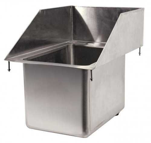 Omcan USA 39786 10" Wide x 14" Front to Back x 10" Deep Stainless Steel One Compartment Drop-In Sink