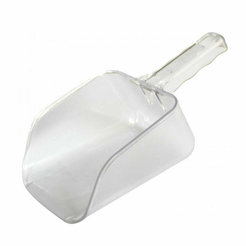 Omcan USA 80323 32 Oz. Clear Plastic Flat Bottom Utility Scoop