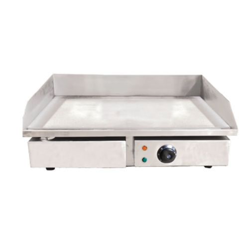 Omcan USA 34869 21.75" x 13.75" Stainless Steel Countertop Electric Griddle - 220 Volts 1-Ph