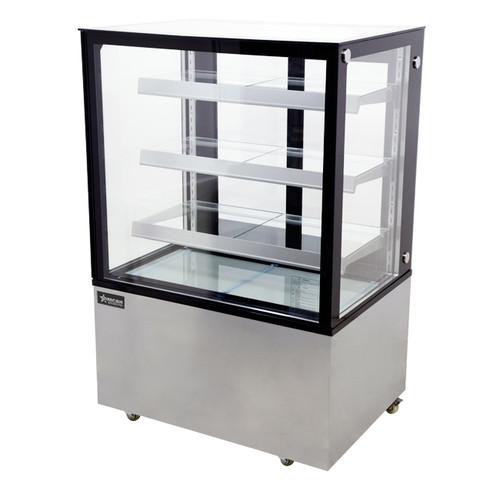 Omcan USA 44382 36" W 3 Shelves Square Glass Refrigerated Display Case