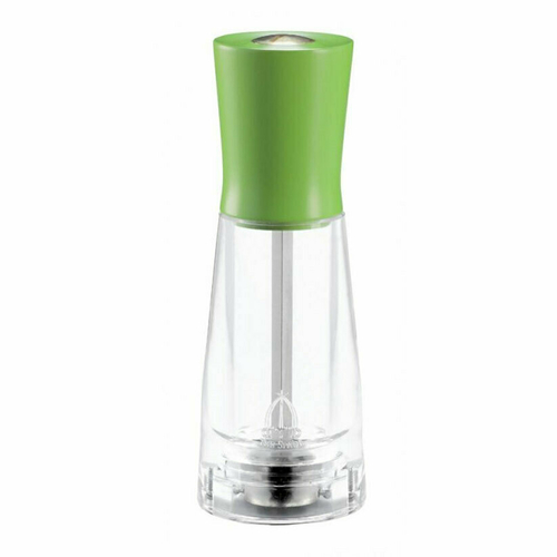 Omcan USA 43699 6" Tall Green Finish Italian Beech Wood Acrylic Resin Base TRE SPADE Tosca Series Salt Mill