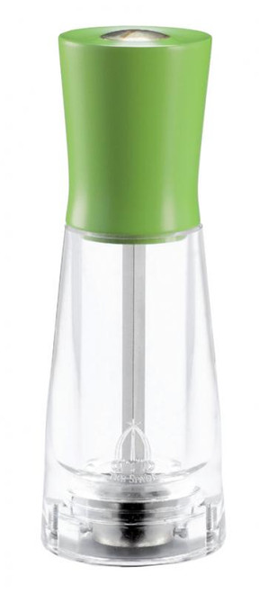 Omcan USA 43699 6" Tall Green Finish Italian Beech Wood Acrylic Resin Base TRE SPADE Tosca Series Salt Mill