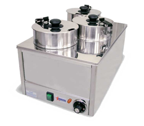 Omcan USA 11390 Stainless Steel Triple Food Warmer - 120 Volts