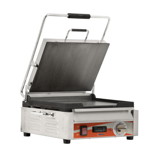 Omcan USA 42911 Stainless Steel Body Single Panini Grill - 120 Volts 1-Ph