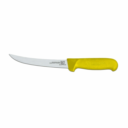 Omcan USA 23873 6" Yellow Curved Boning Knife