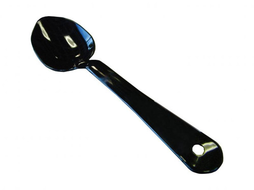Omcan USA 21789 11" Black Plastic Solid Serving Spoon