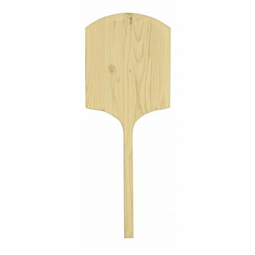 Omcan USA 80607 16" x 18" Blade Rectangular Pizza Peel with 42" L and Wooden Handle