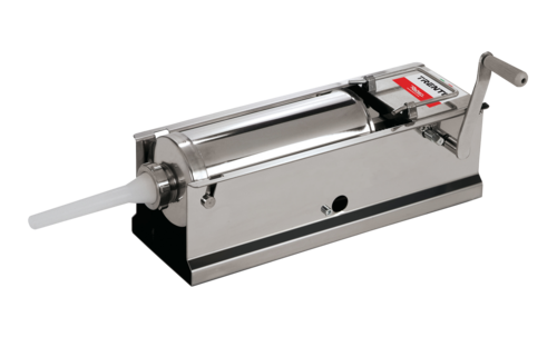 Omcan USA 48164 11 Lbs. Stainless Steel Cylinder Manual Horizontal Elite Series Sausage Stuffer