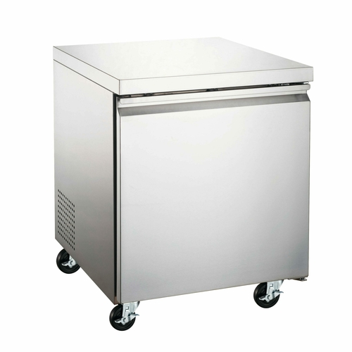 Omcan USA 50054 27" W Stainless Steel 1 Door Reach-In Under Counter Refrigerator -115 Volts 0.17 HP