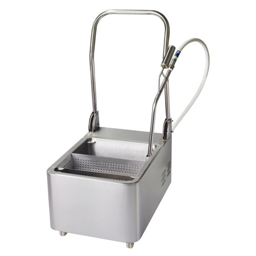Omcan USA 44481 66 Lbs. Stainless Steel Mobile Oil Filtering Machine - 120 Volts