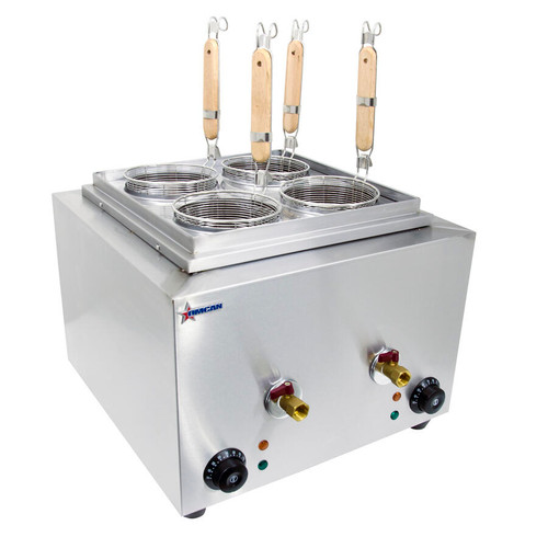 Omcan USA 43559 1.59 Gal. Stainless Steel Double Tank Electric Pasta Cooker
