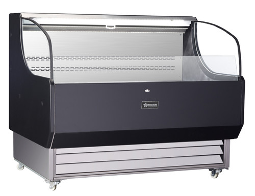 Omcan USA 44544 51.7" W Curved Glass 2 Shelves Refrigerated Display Case
