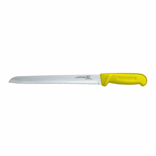 Omcan USA 12627 8" Yellow Handle Narrow Blade Slicing Knife