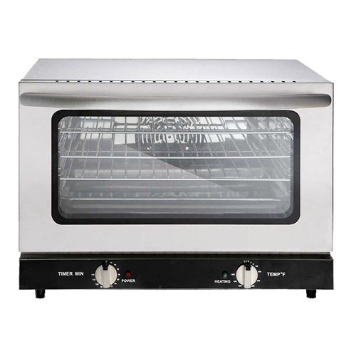 Omcan USA 43218 1.66 Cu. Ft. Stainless Steel Half Size Countertop Electric Convection Oven - 120 Volts 1-Ph