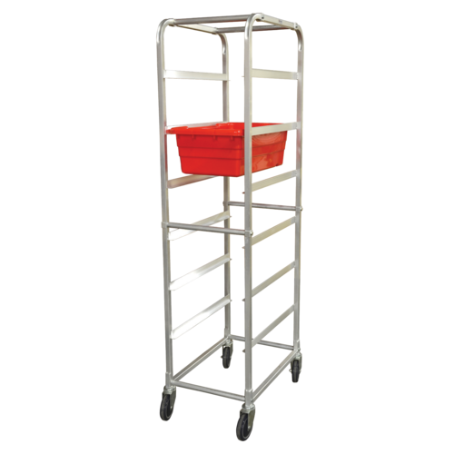 Omcan USA 13498 6 Lugs Aluminum Full Size Mobile Lug Rack