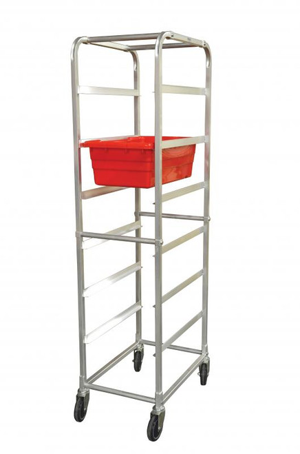 Omcan USA 13498 6 Lugs Aluminum Full Size Mobile Lug Rack