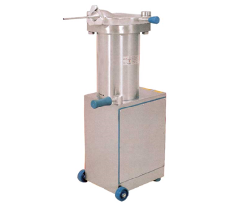 Omcan USA 45959 48 Lbs. Aluminum Lid and Piston Automatic Vertical Hydraulic Sausage Stuffer - 220 Volts