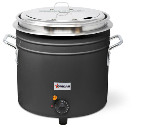 Omcan USA 44392 11 Qt. Electric Black Retro Stock Pot Kettle - 120 Volts