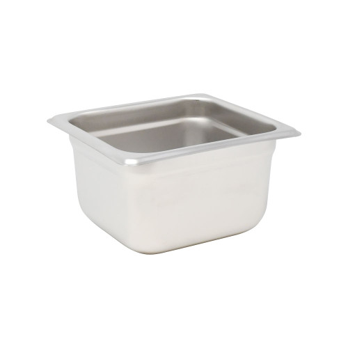 Omcan USA 80278 4" Deep Stainless Steel Solid 0.17 Size Steam Table Pan