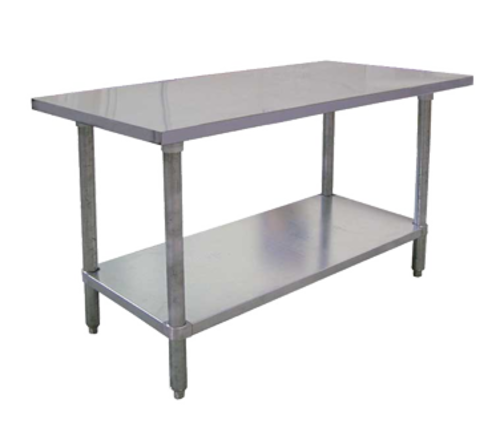 Omcan USA 19140 72" W x 24" D Stainless Steel 20 Gauge Work Table with Undershelf