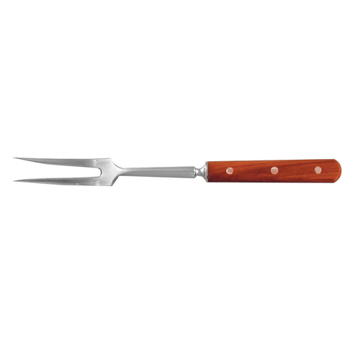 Omcan USA 14145 12.5" Stainless Steel Blade Wood Handle Fork