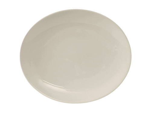 Tuxton VEH-114 Ceramic American White/Eggshell Oval Platter (1 Dozen)