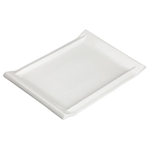 Winco WDP017-111 10.13"W x 7"D Bright White Porcelain Rectangular Platter (24 Each Per Case)