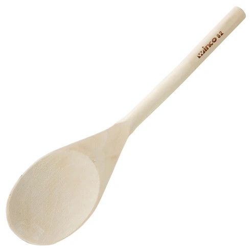 Winco WWP-12 12" Wooden Spoon (Contains 1 Dozen)